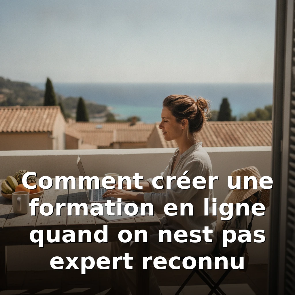 Comment créer une formation en ligne quand on nest pas expert reconnu