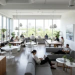 Coworking vs Coliving : Lequel Choisir pour Débuter ? Guide 2026 1 Espace de coworking moderne avec bureaux partagés et professionnels travaillant sur ordinateurs portables