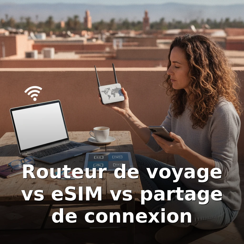 Routeur de voyage vs eSIM vs partage de connexion : quelle solution pour un nomade ?